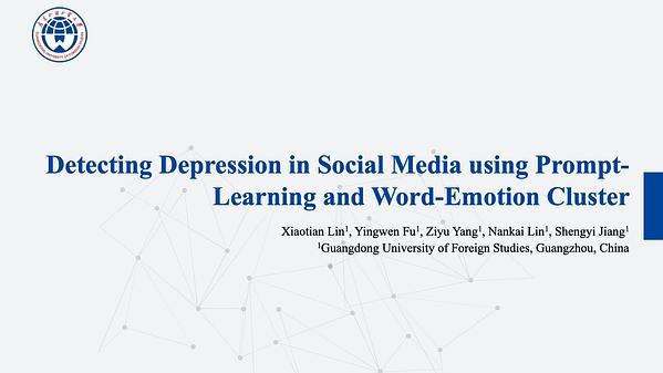 Detecting signs of Depression from Social Media:Detecting Depression in Social Media using Prompt-Learning and Word-Emotion Cluster